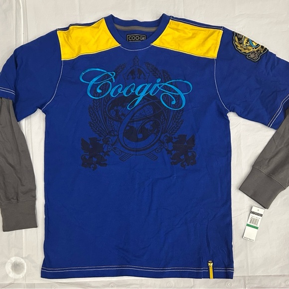 COOGI Blue and Yellow Long Sleeve Tee - Picture 1 of 7